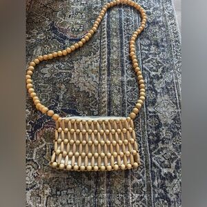 Beaded Tan Women's Bag